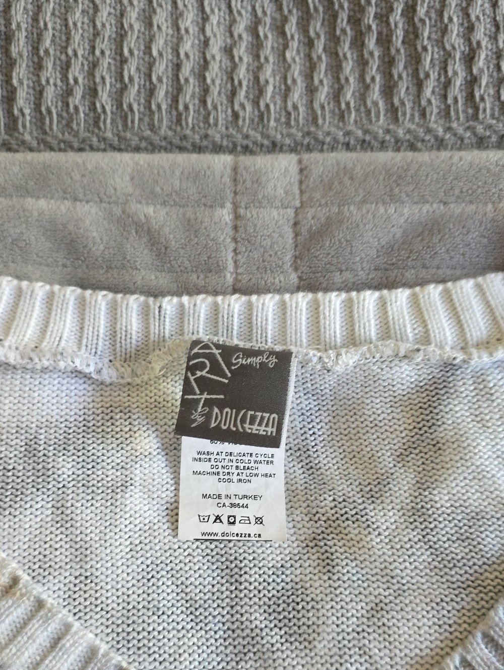 Women's Light Gray Patterned Sweater